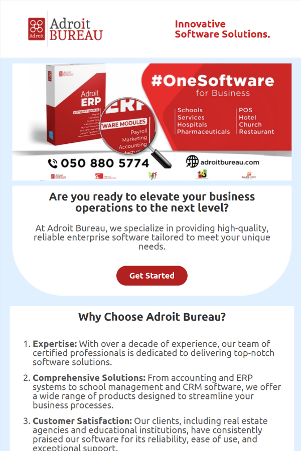 Adroit Bureau Email Campaign